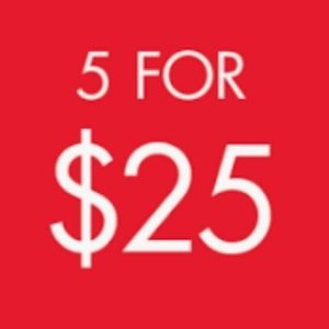 🔥 All items marked with 🔥 are 5 for $25